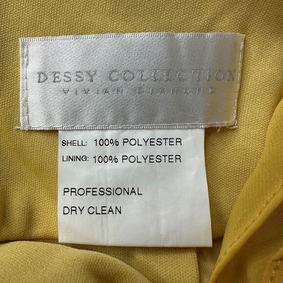 Dessy Collection Mila Luxe Chiffon Formal Marigold Style 3020 Women 6 Reg. NWT - Picture 9 of 12